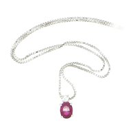 Halskette Sommer Dame in Weißgold Rubino 1.06 Ct 10217177 - 10217177